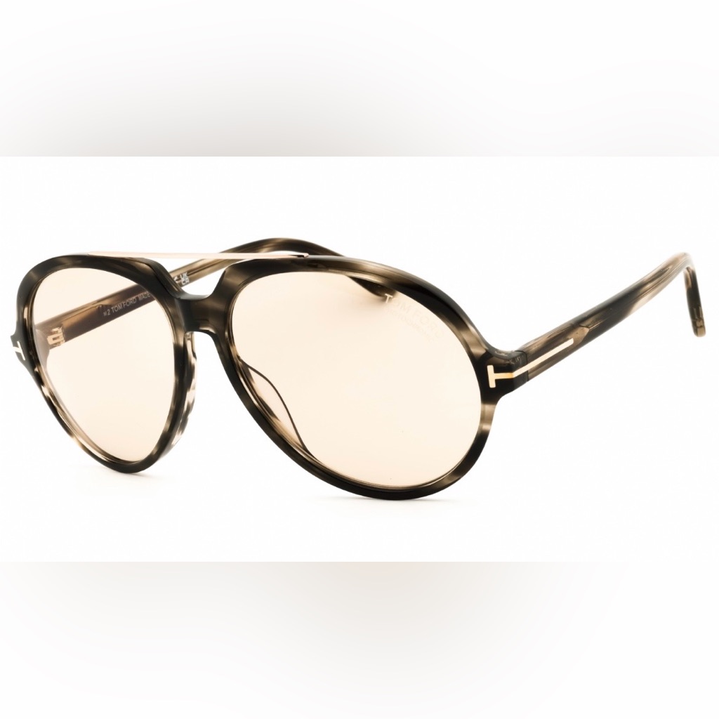 Tom Ford Men’s Oversized Transparent Brown Lens (Nwt)